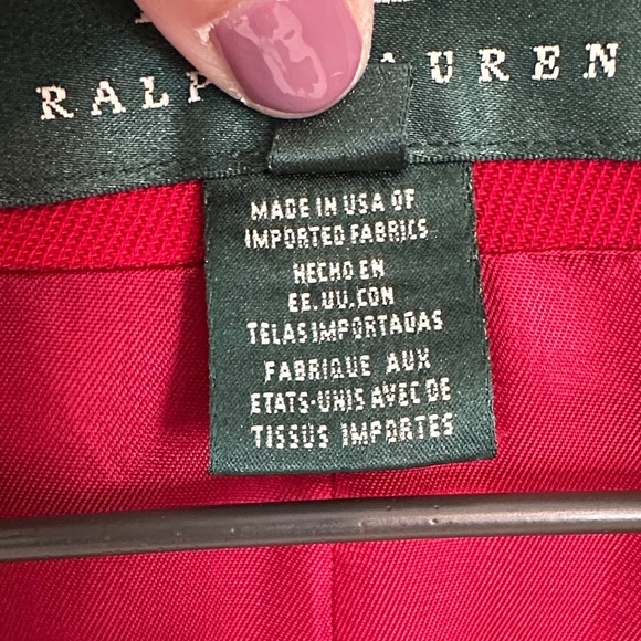 Lauren Ralph Lauren Women's Scarlet Blazer with Crest Made in USA - Picture 7 of 10